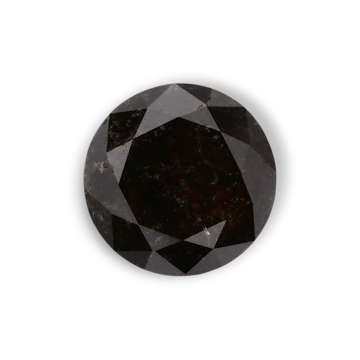 1.14 Carat Natural Black Round Diamond GIA