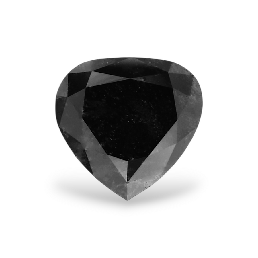 0.49 Carat Natural Black Heart Diamond GIA
