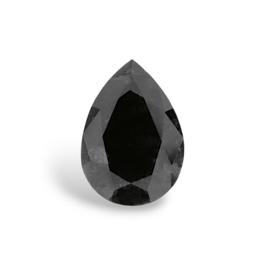 1.01 Carat Natural Black Pear Diamond GIA