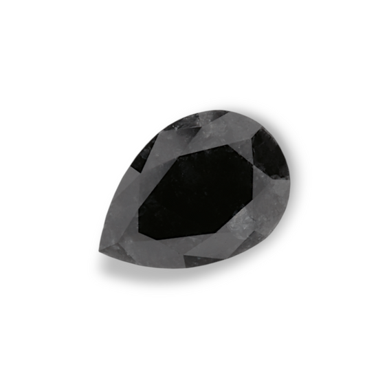 1.01 Carat Natural Black Pear Diamond GIA
