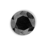 2.19 Carat Natural Black Round Diamond GIA