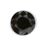 1.62 Carat Natural Black Round Diamond GIA