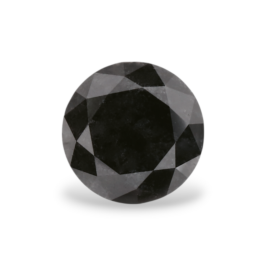 1.03 Carat Natural Black Round Diamond GIA