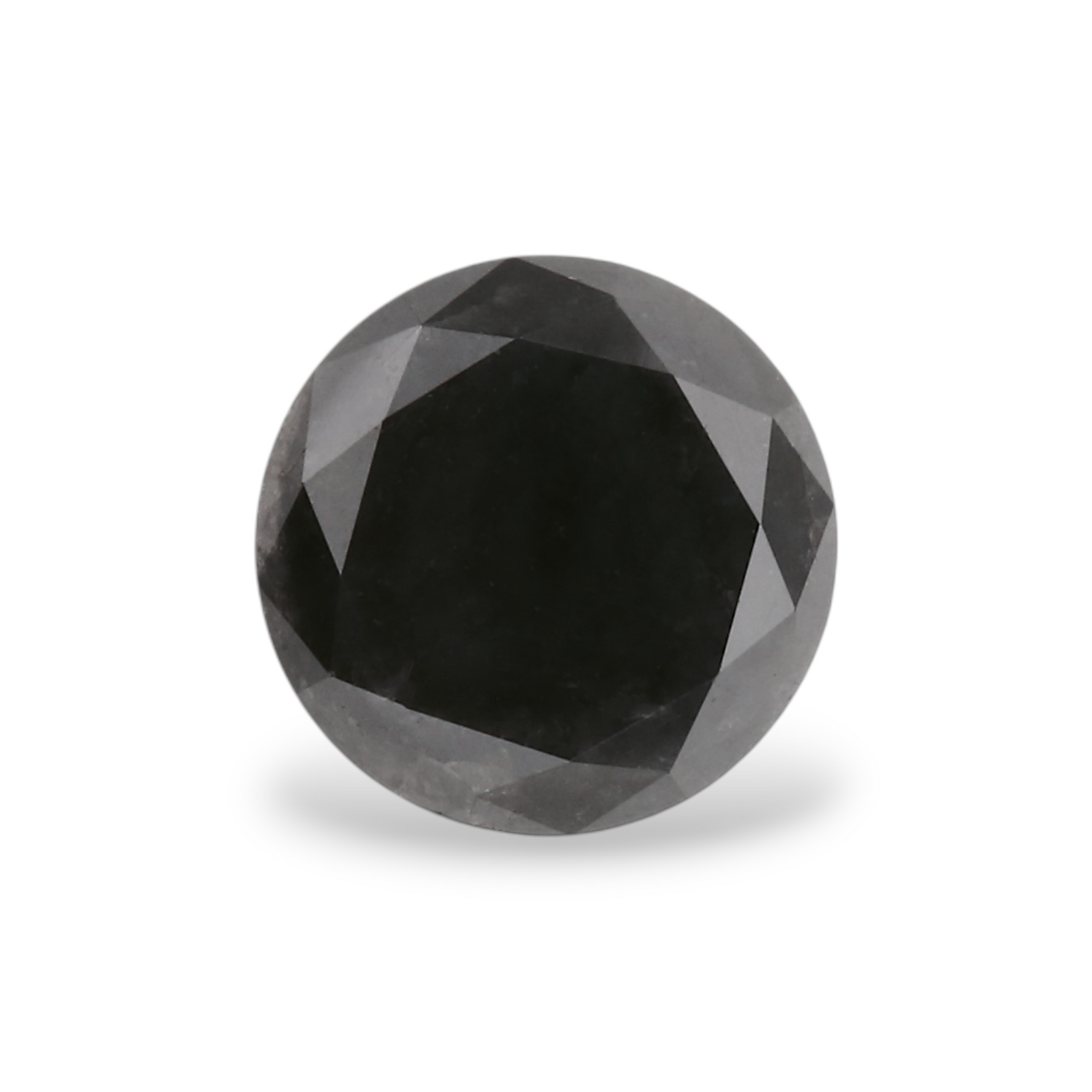 0.98 Carat Natural Black Round Diamond GIA