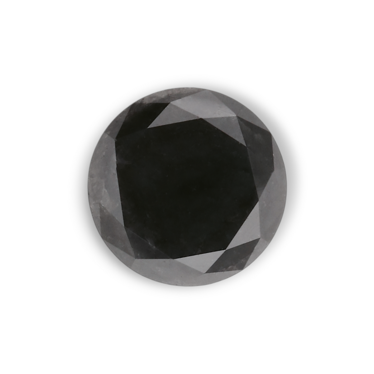 0.98 Carat Natural Black Round Diamond GIA