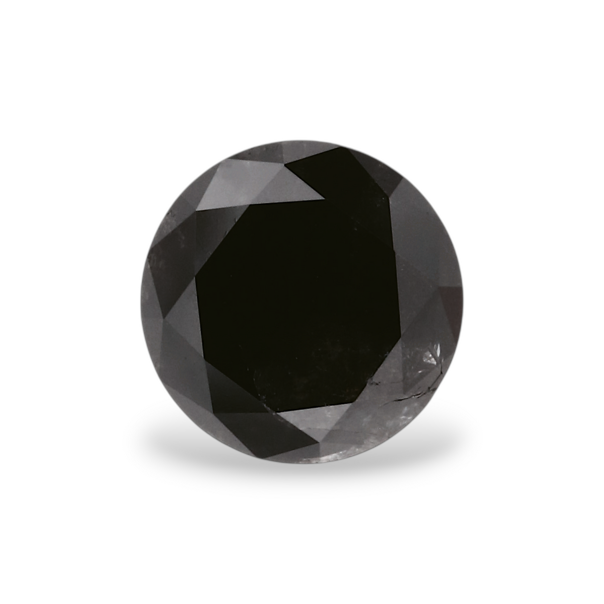 1.11 Carat Natural Black Round Diamond GIA