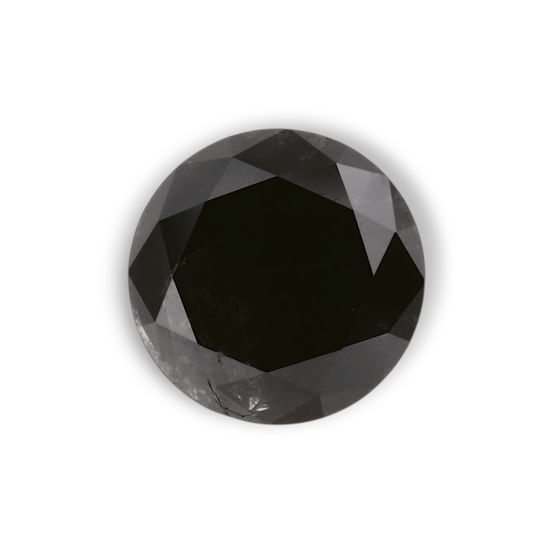 1.11 Carat Natural Black Round Diamond GIA