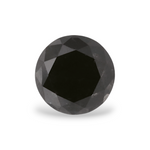 0.46 Carat Natural Black Round Diamond GIA