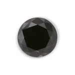 0.46 Carat Natural Black Round Diamond GIA