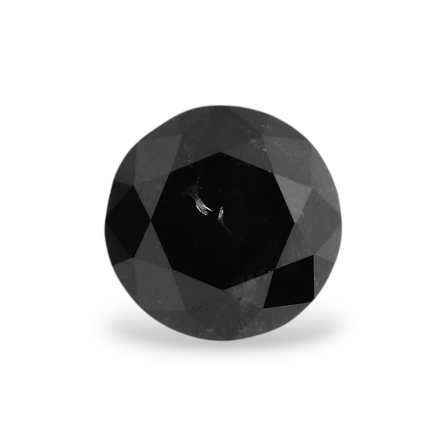 0.4 Carat Natural Black Round Diamond GIA