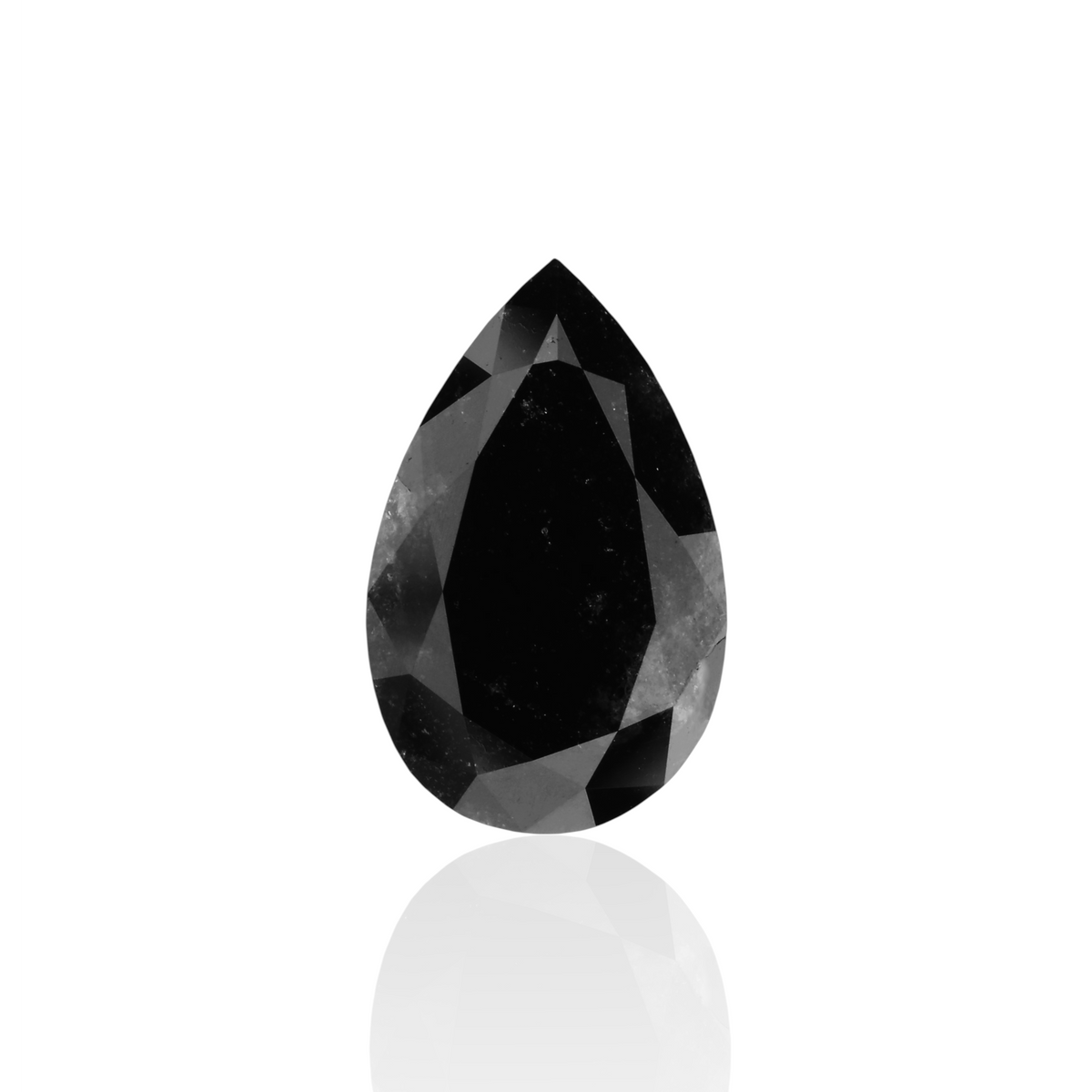 3.6 Carat Black Pear Diamond