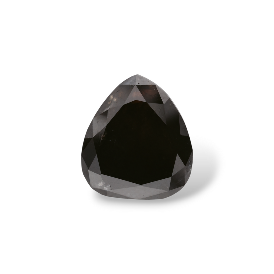 4.4 Carat Black Pear Diamond