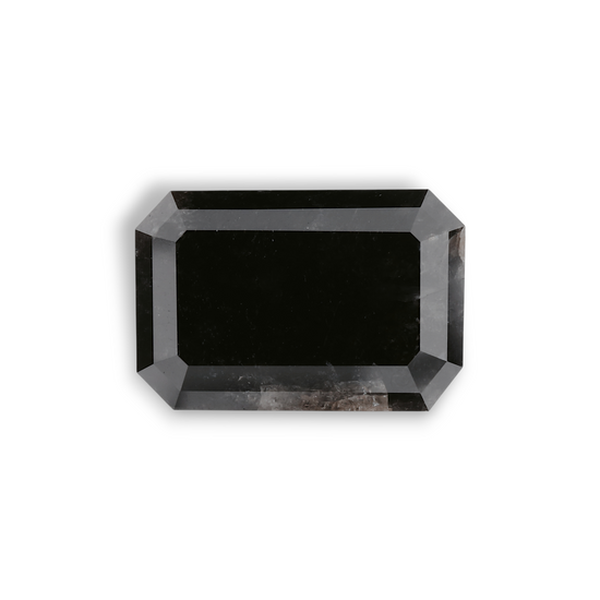 5.03 Carat Natural Black Emerald Diamond GIA