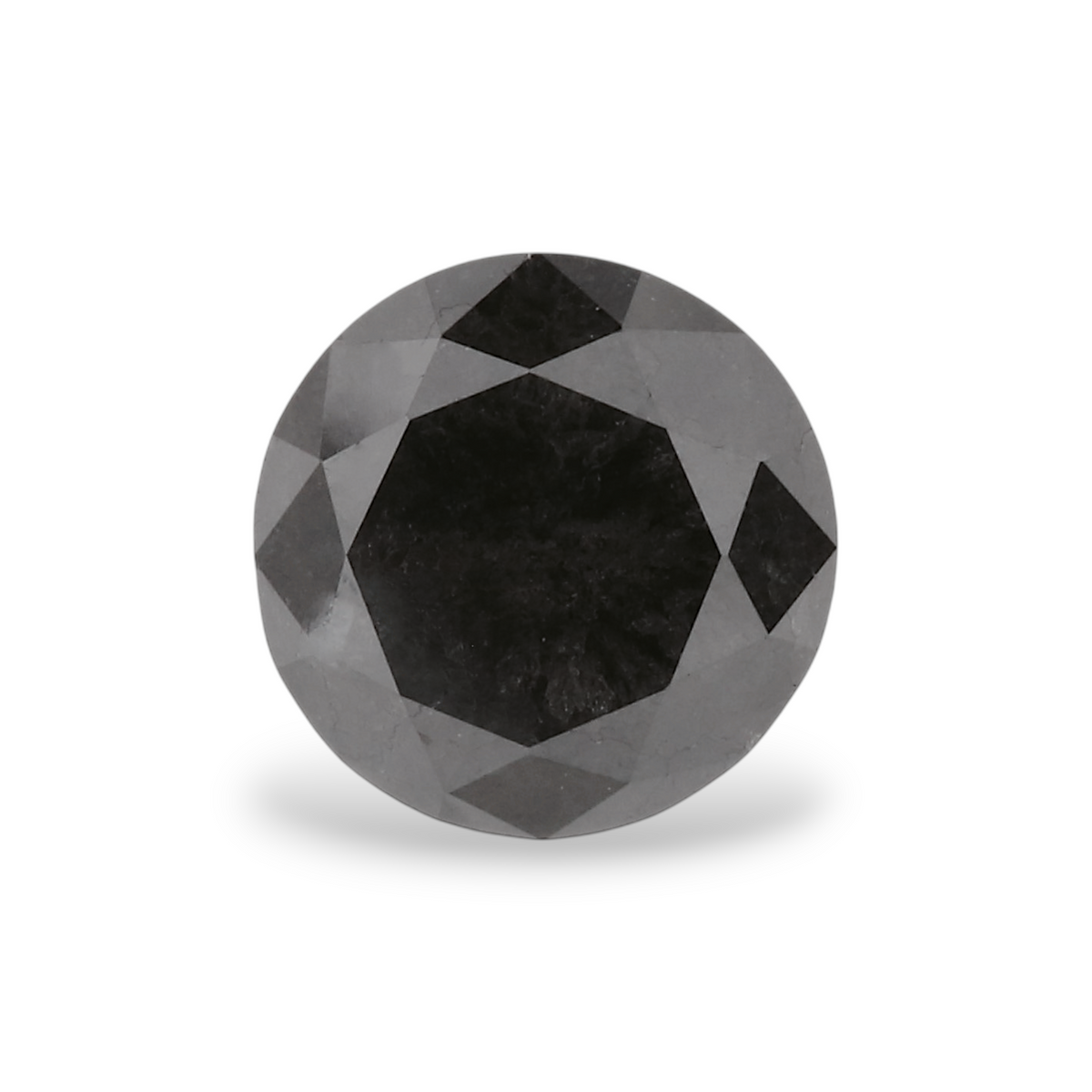 1 Carat Natural Black Round Diamond GIA