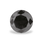 1 Carat Natural Black Round Diamond GIA