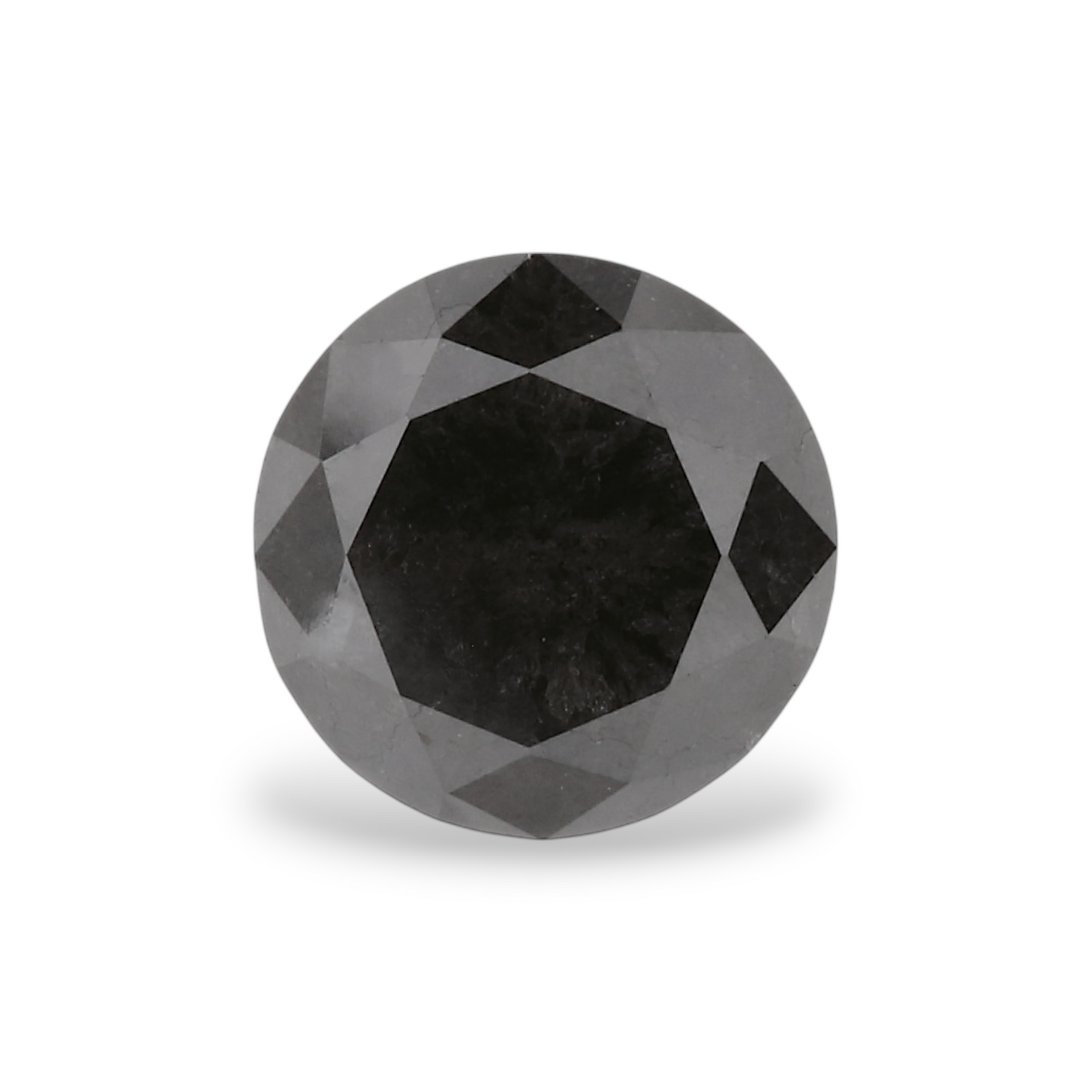 1 Carat Natural Black Round Diamond GIA
