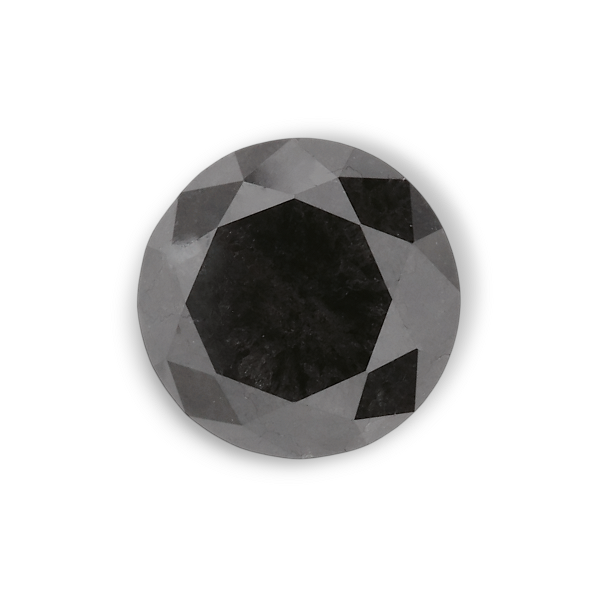 1 Carat Natural Black Round Diamond GIA