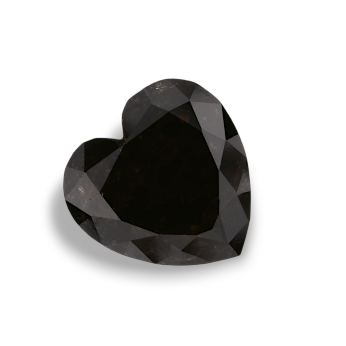 1.74 Carat Natural Black Heart Diamond GIA