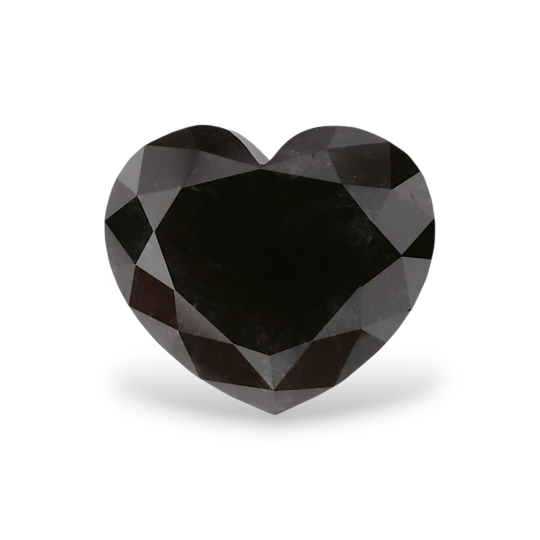 1.58 Carat Natural Black Heart Diamond GIA