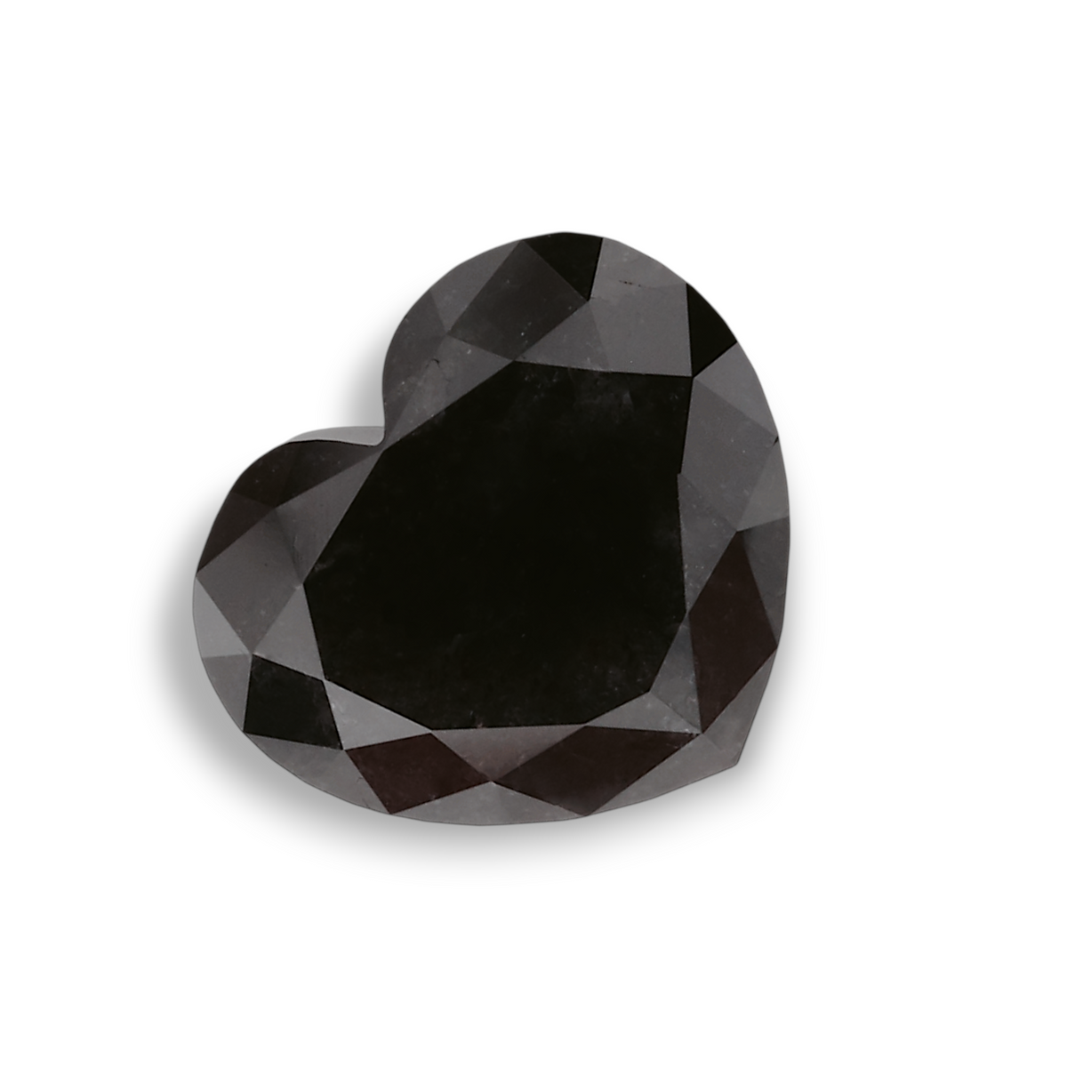 1.58 Carat Natural Black Heart Diamond GIA
