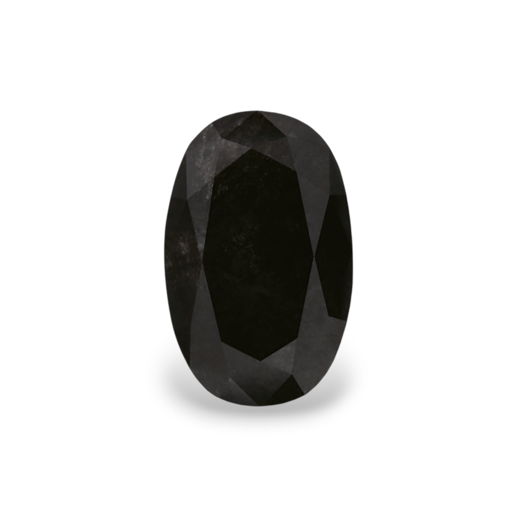 1.85 Carat Natural Black Oval Diamond GIA