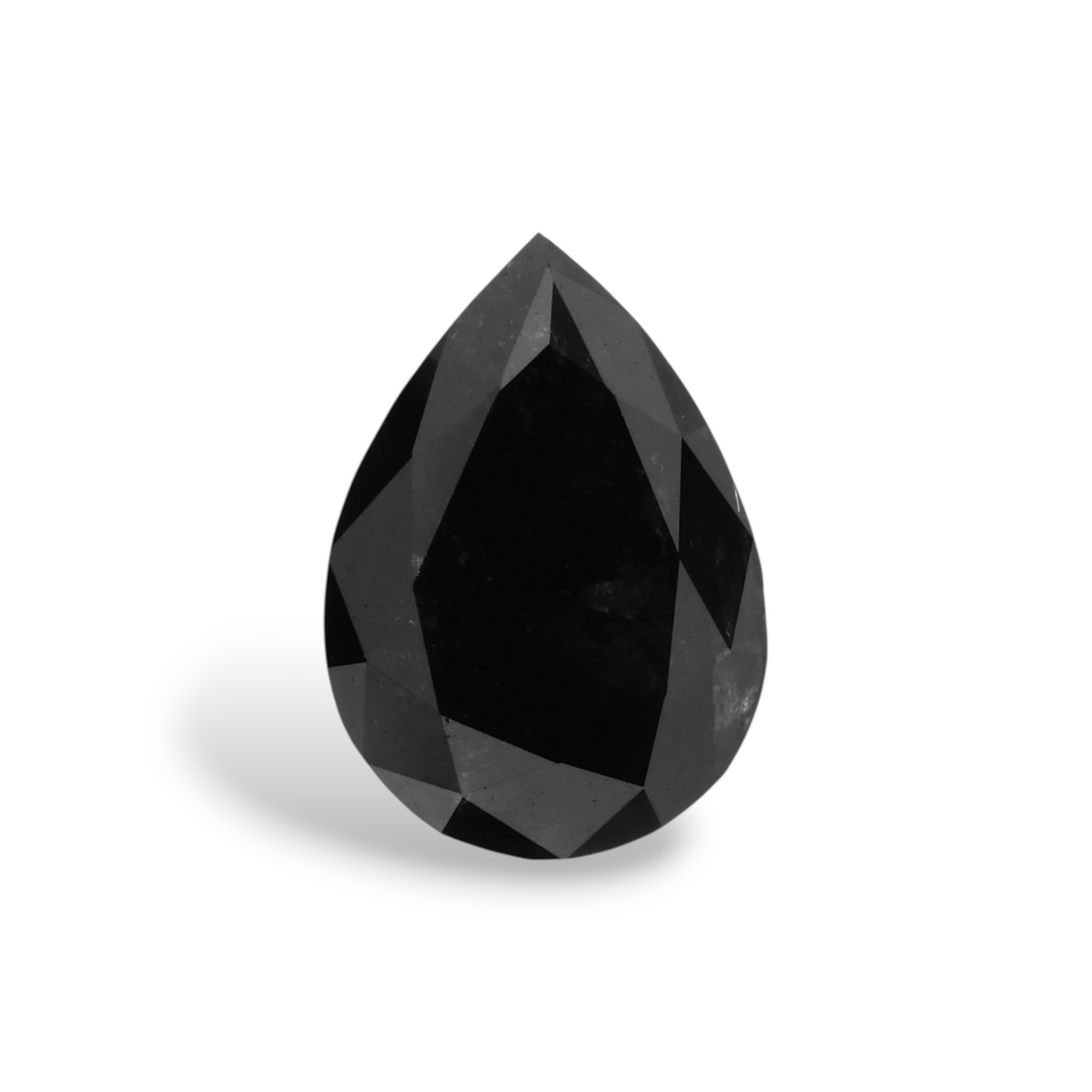 1.43 Carat Natural Black Pear Diamond GIA