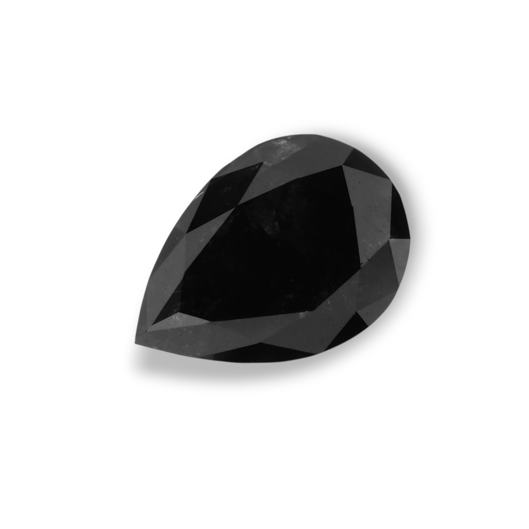 1.43 Carat Natural Black Pear Diamond GIA