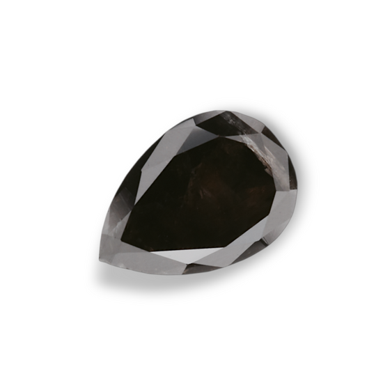 1 Carat Natural Black Pear Diamond GIA