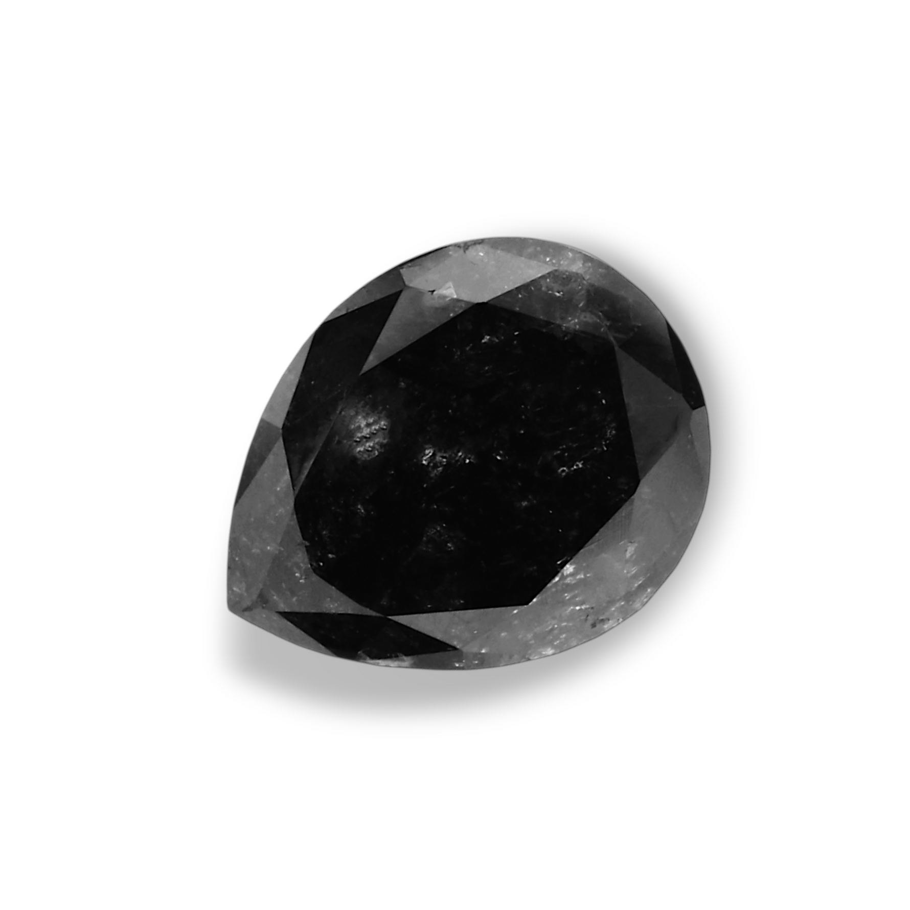 0.88 Carat Natural Black Pear Diamond GIA