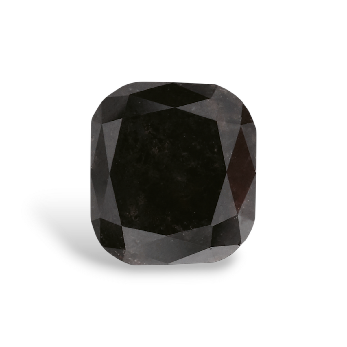1.08 Carat Natural Black Cushion Diamond GIA