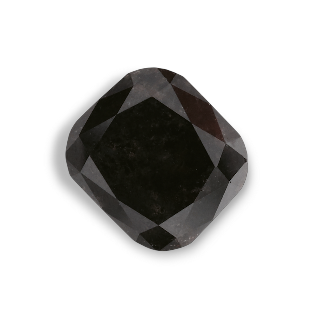 1.08 Carat Natural Black Cushion Diamond GIA