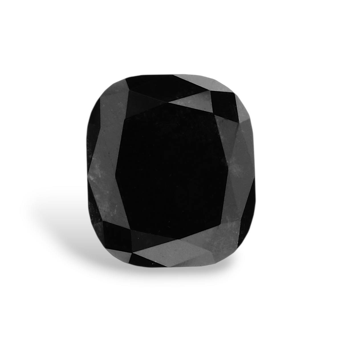 0.81 Carat Natural Black Cushion Diamond GIA