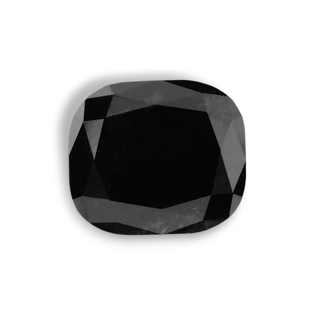 0.81 Carat Natural Black Cushion Diamond GIA