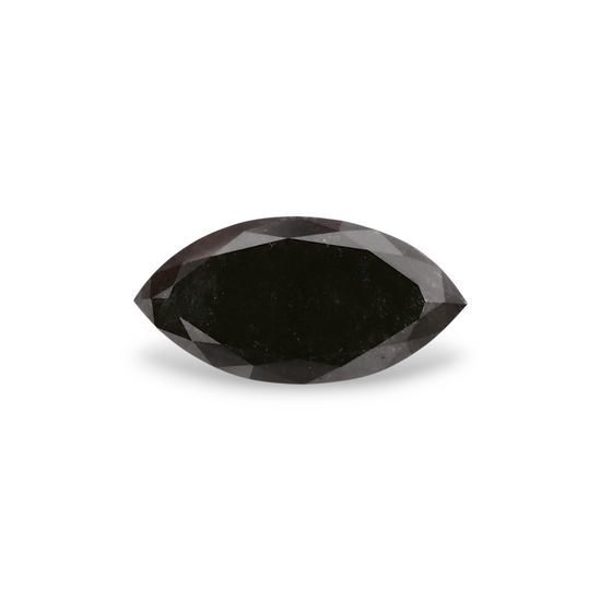 0.61 Carat Natural Black Marquise Diamond GIA