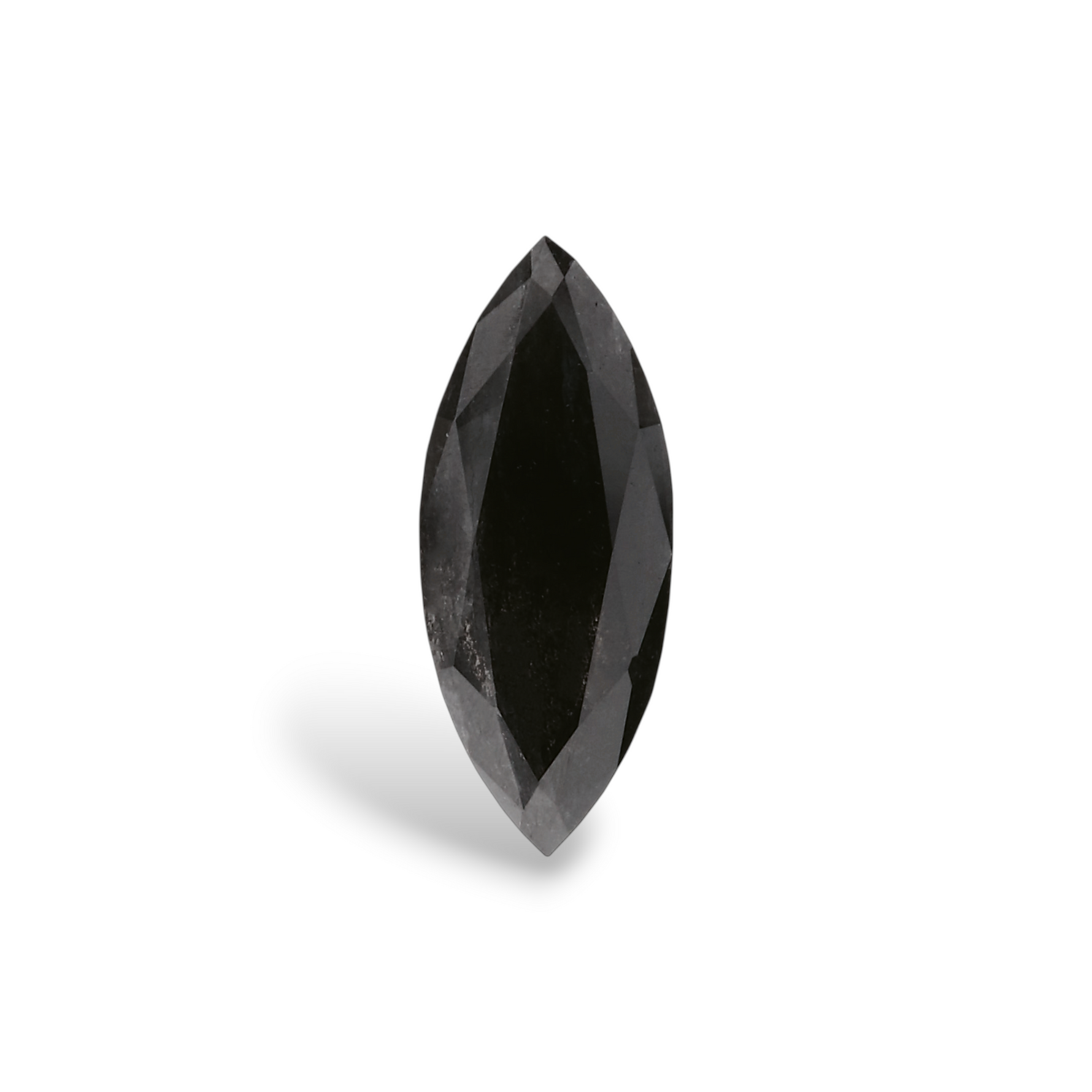 0.68 Carat Natural Black Marquise Diamond GIA