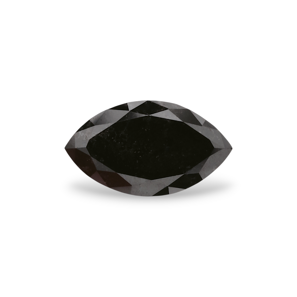 0.63 Carat Natural Black Marquise Diamond GIA