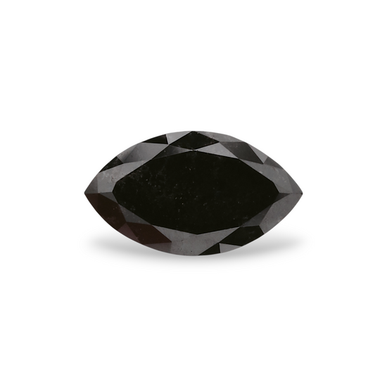 0.63 Carat Natural Black Marquise Diamond GIA