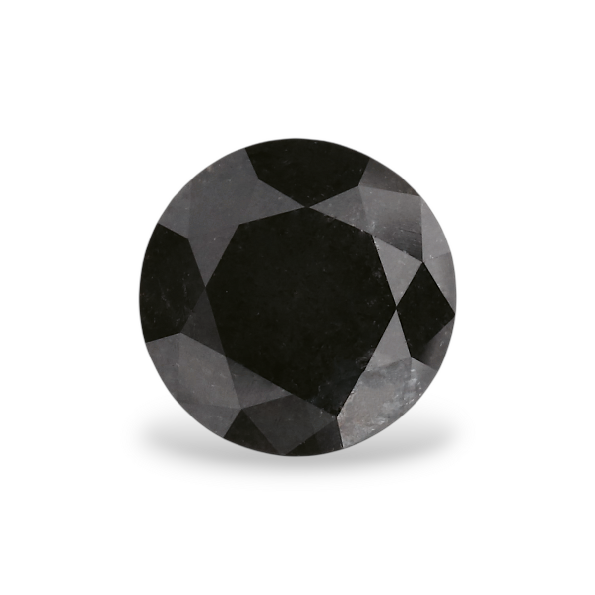 1.08 Carat Natural Black Round Diamond GIA