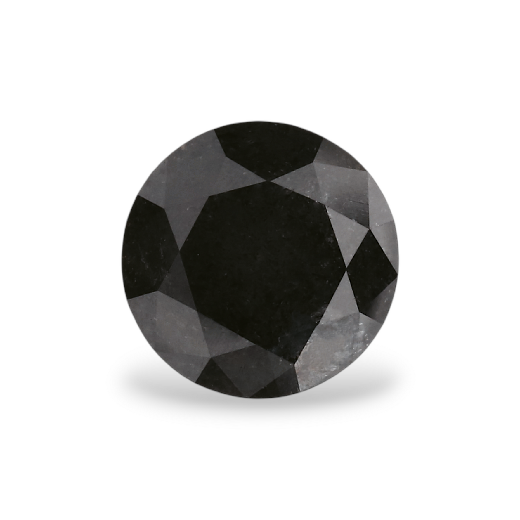 1.08 Carat Natural Black Round Diamond GIA