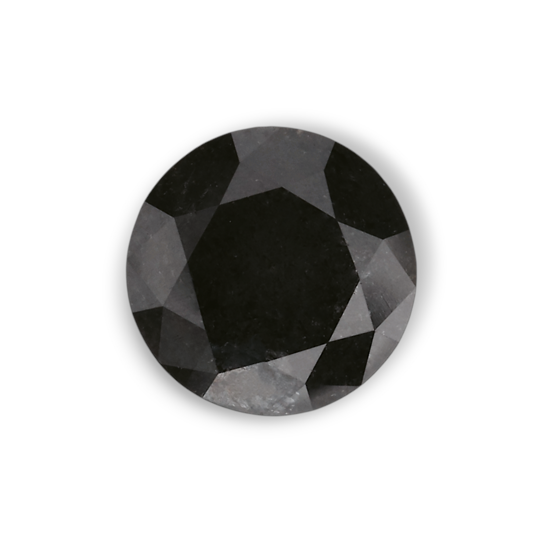 1.08 Carat Natural Black Round Diamond GIA