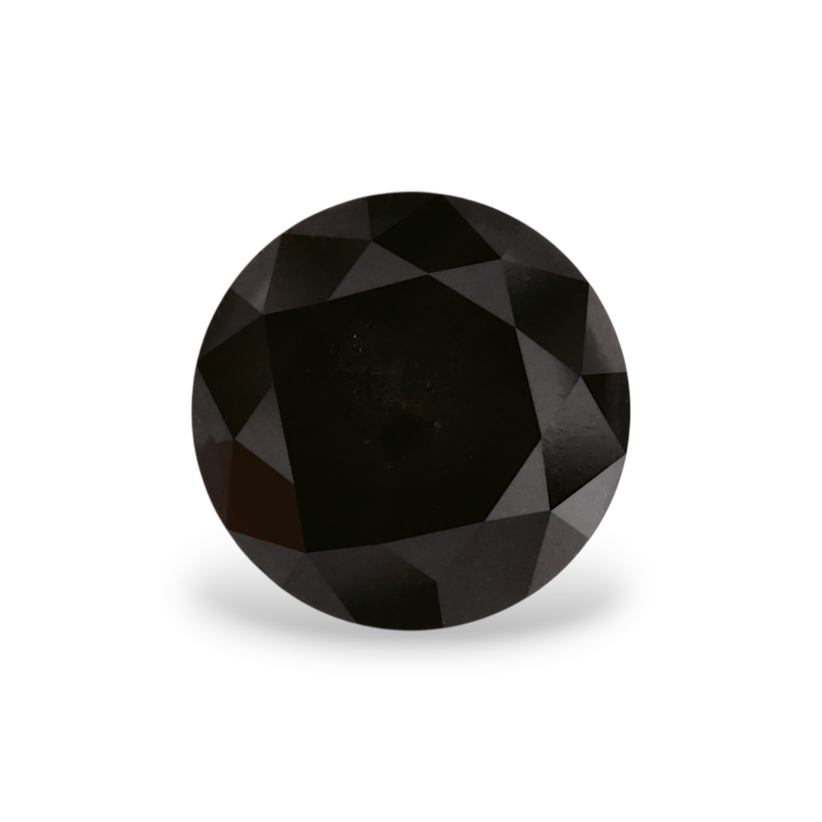 1.92 Carat Natural Black Round Diamond GIA