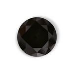 1.92 Carat Natural Black Round Diamond GIA