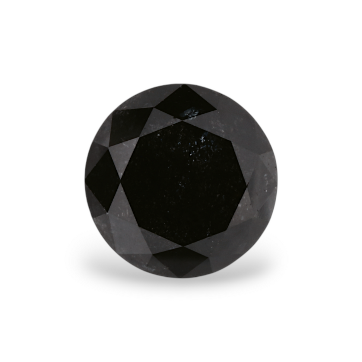 1.88 Carat Natural Black Round Diamond GIA