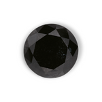 1.88 Carat Natural Black Round Diamond GIA