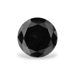 1.26 Carat Natural Black Round Diamond GIA