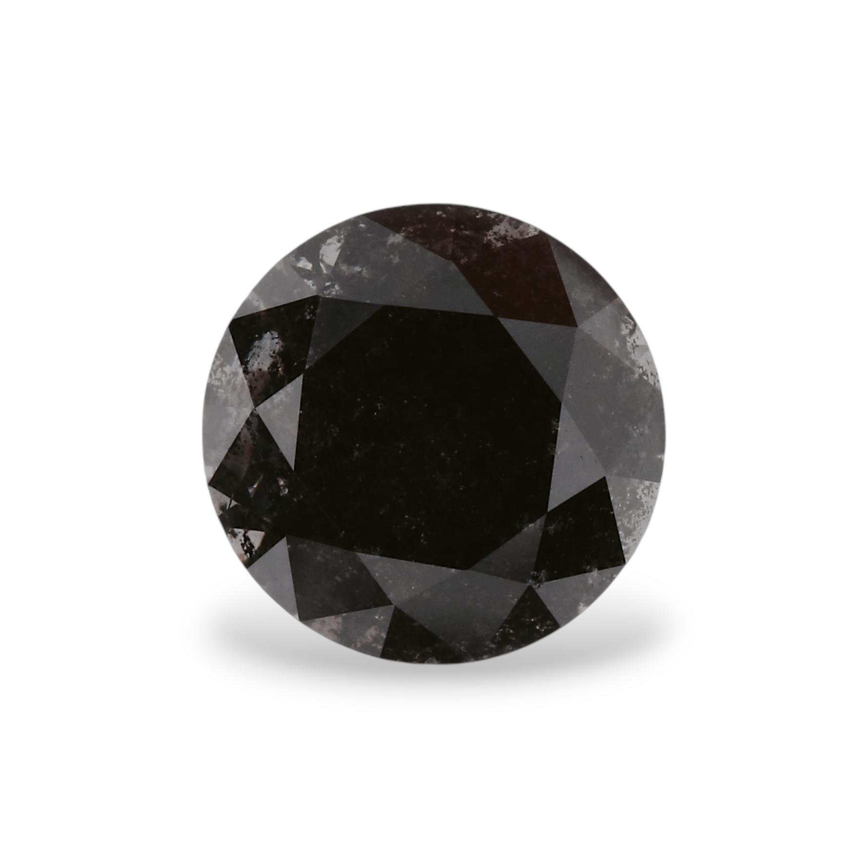 1.4 Carat Natural Black Round Diamond GIA
