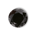 1.4 Carat Natural Black Round Diamond GIA