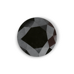 1.39 Carat Natural Black Round Diamond GIA