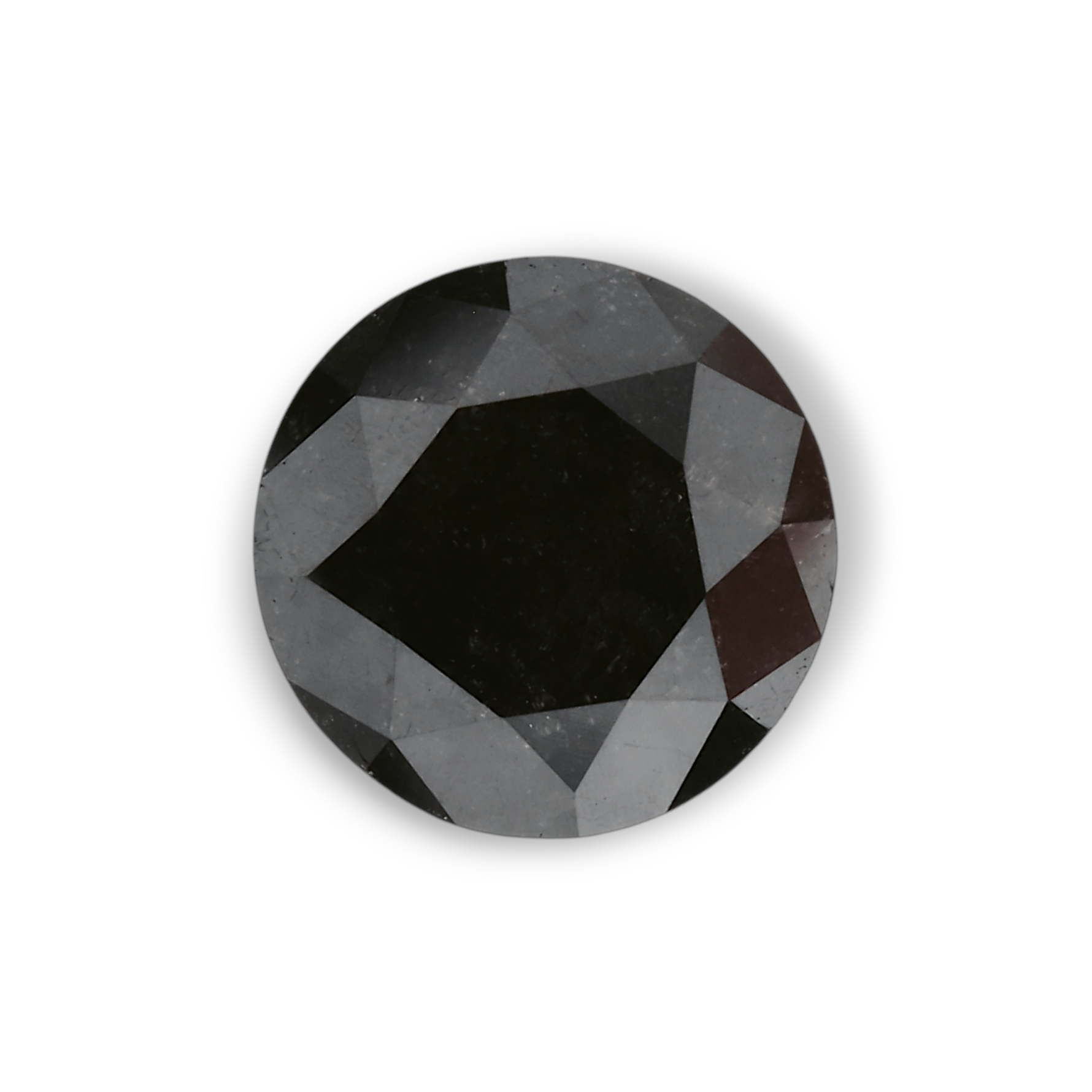 1.39 Carat Natural Black Round Diamond GIA