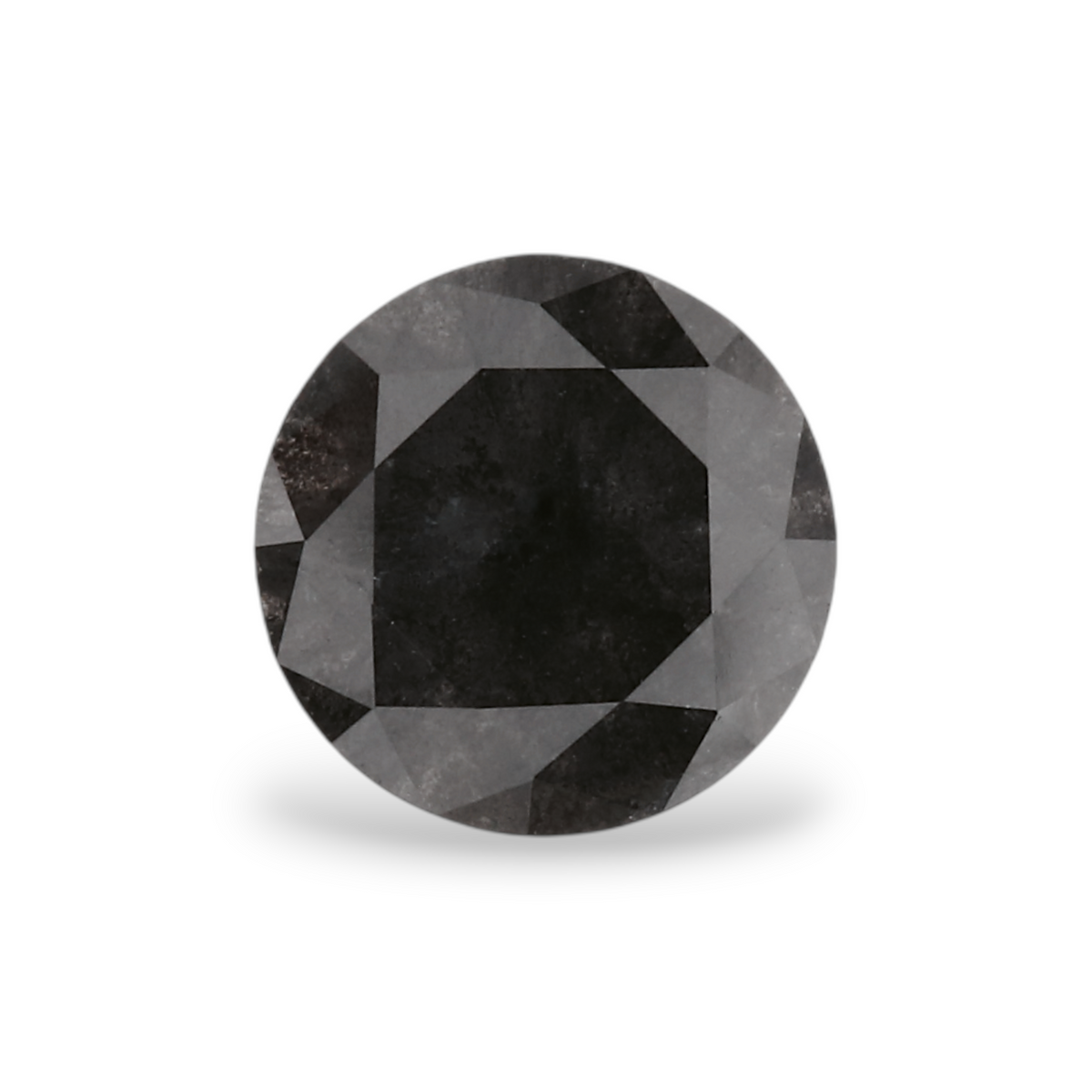 0.97 Carat Natural Black Round Diamond GIA